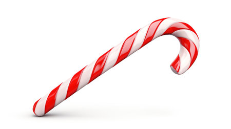 Candy Cane Isolated on the White Backgroundの素材