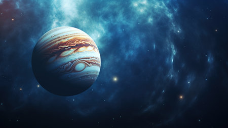 Jupiter Planet in Space. Celestial, Cosmic, Solar System, Astronomy, Universe, Galactic, Planetaryの素材