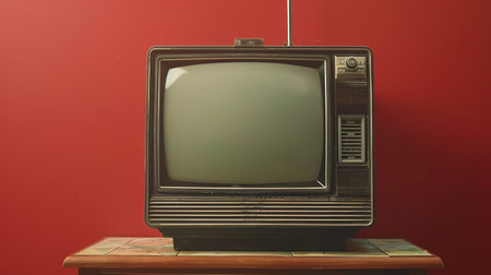 70s Style, Vintage Analog Television. Retro, Old, Technology, Screen, Media, Nostalgia, Antiqueの素材