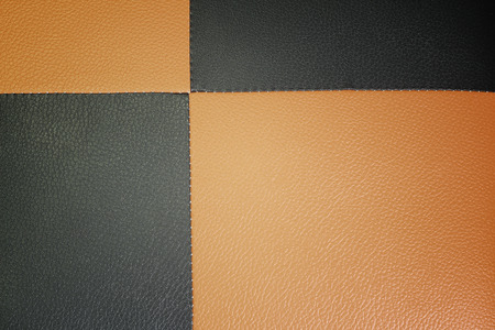 Closeup texture of brown and black leather for backgroundの写真素材