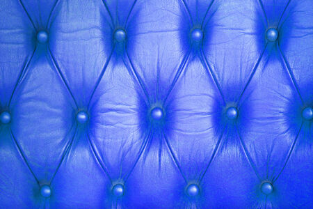 Blue Leather Upholstery Backgroundの写真素材