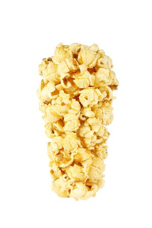 Popcorn isolated on white backgroundの写真素材