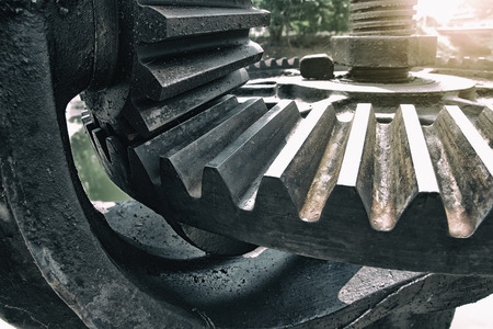 Old rusty gearsの写真素材