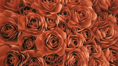 paper roses retro color for background 