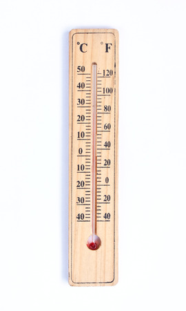 Thermometer isolated on whiteの写真素材