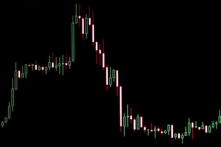 Business screen stock exchange data graph 