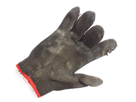 Black Gloves on White Background