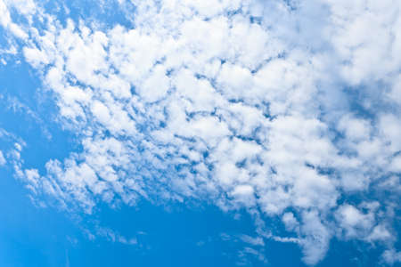 blue sky with cloud closeupの写真素材