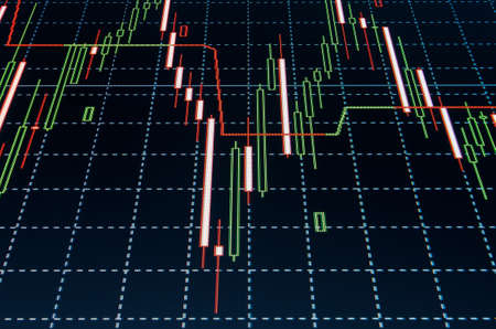Business screen stock exchange data graph background
