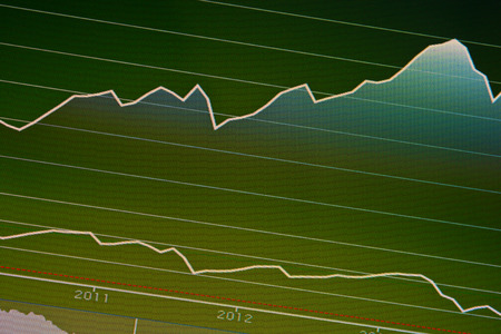 Forex trading business concept in colorの写真素材