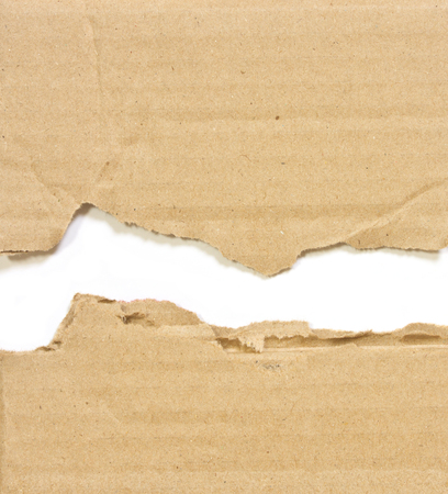Textured recycled torn cardboardの写真素材