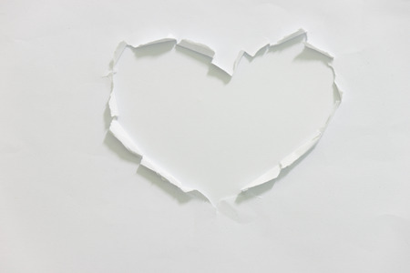 Torn paper, isolated on white background.の写真素材