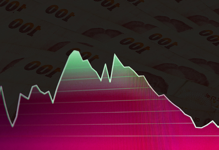 Foreign exchange market chartの写真素材