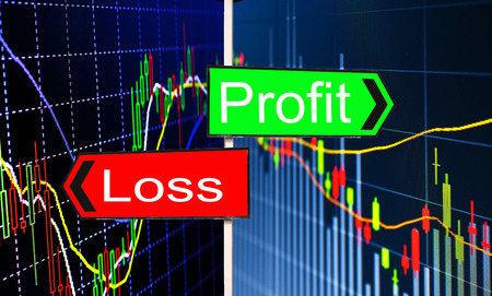 Business screen stock exchange data graph backgroundの写真素材