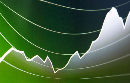 Financial data graph at stock exchange
