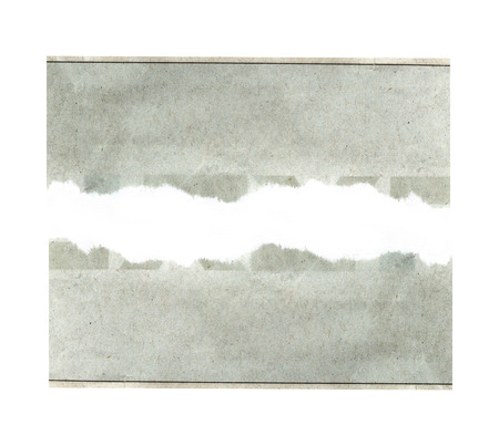 Torn paper isolated on white background.