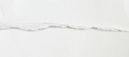 Piece of White Paper Ripped Isolated on White Background.の写真素材