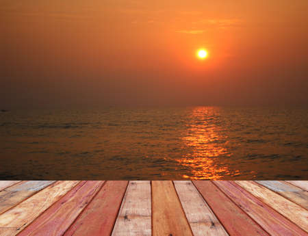 Wooden balconies sunset lightの写真素材