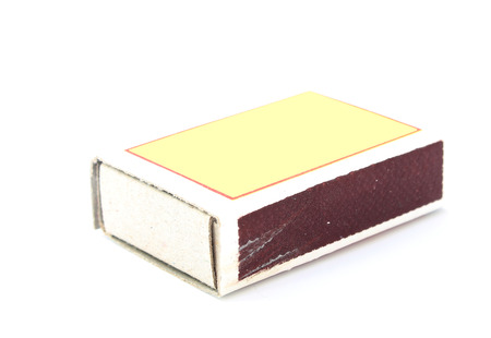 Box of matches isolated on white backgroundの写真素材
