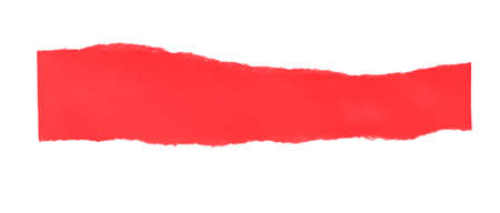 red paper pieces isolated on whiteの写真素材