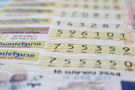 Thai lottery tickets, Soft Focus.の写真素材