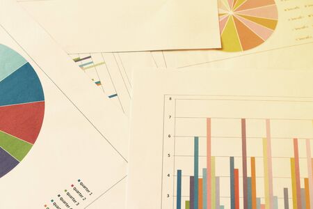 graph chart of stock market investment trading.の写真素材
