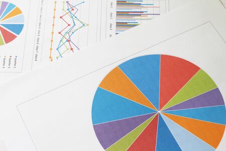graph chart of stock market investment trading.の写真素材