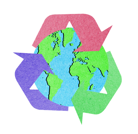 paper craft stick on white backgroundの写真素材