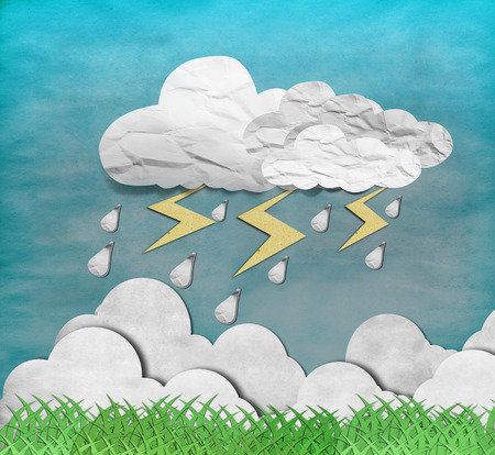 paper craft stick on white backgroundの写真素材