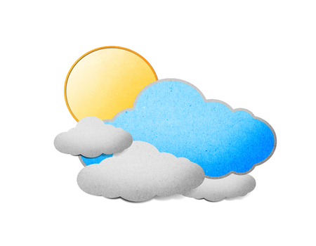 paper craft stick on white backgroundの写真素材