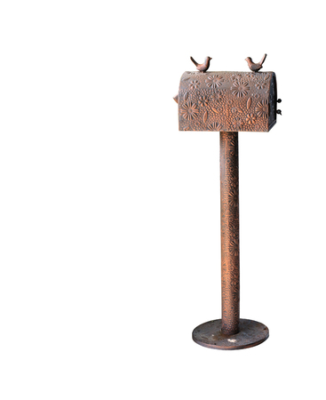 post box on whiteの写真素材