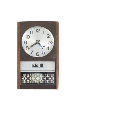 Ancient Clock isolated on white background