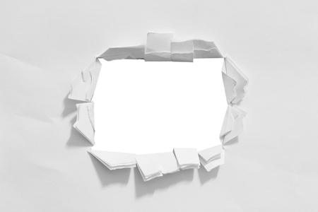 torn paper isolatedの写真素材