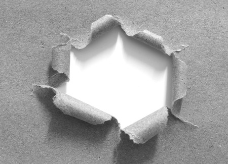 hole in paperの写真素材