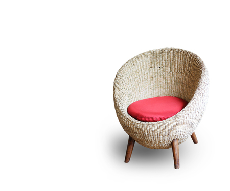 Desk chair on white backgroundの写真素材