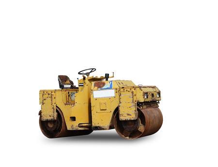 steamroller isolated
