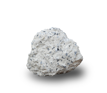 Cement cubes isolated on white backgroundの写真素材