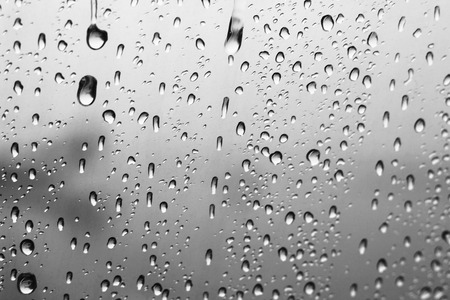 water drops on the glassの写真素材