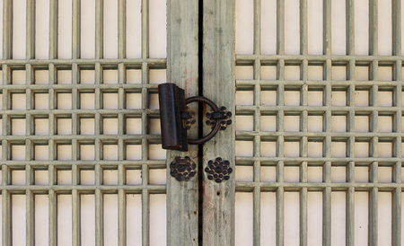 vintage wooden door texture backgroundの写真素材