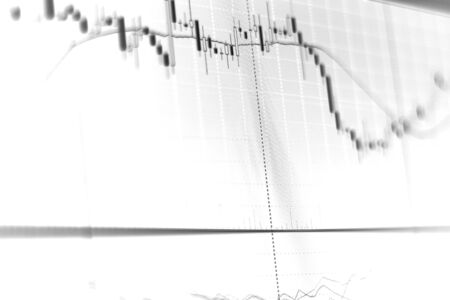 Candle stick graph chart of stock market investment trading.