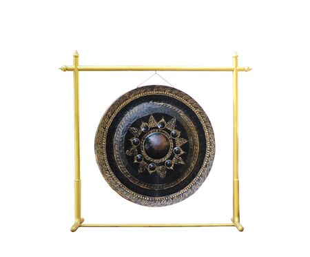 gong on whiteの写真素材