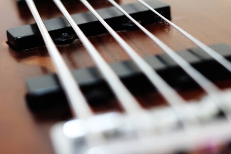 Bass guitar close up