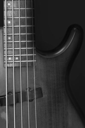 Bass guitar close upの写真素材
