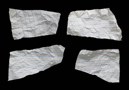 Ripped in paper on black. Copy spaceの写真素材