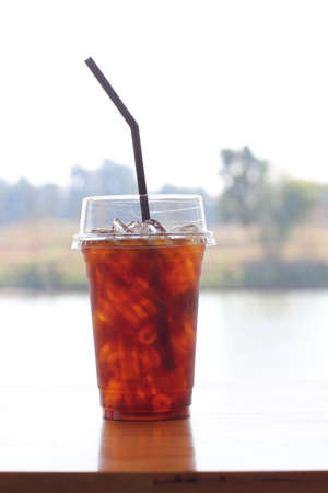 iced black coffeeの写真素材