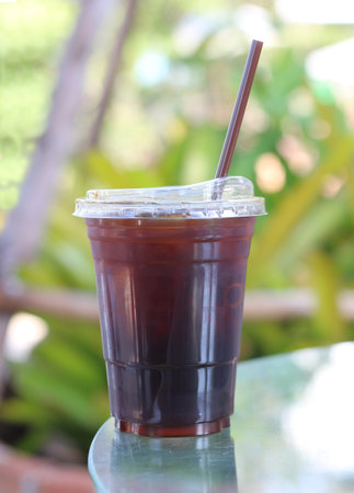 iced black coffeeの写真素材