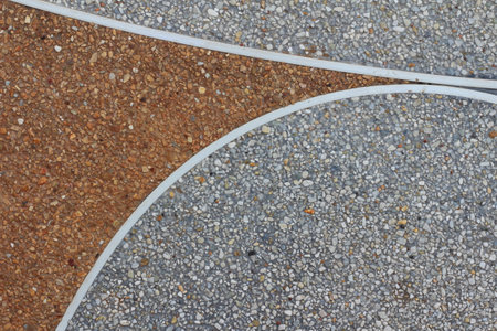 Curve of asphalt road with white line on the ground background.の写真素材