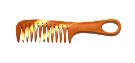 Comb isolated on white background. Clipping path included for easy extraction.
