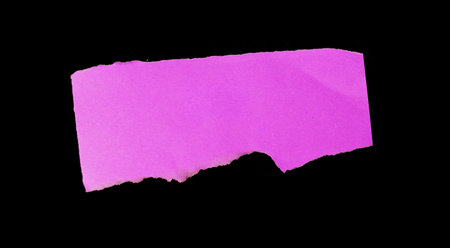 Piece of torn paper with space for your message on black backgroundの写真素材