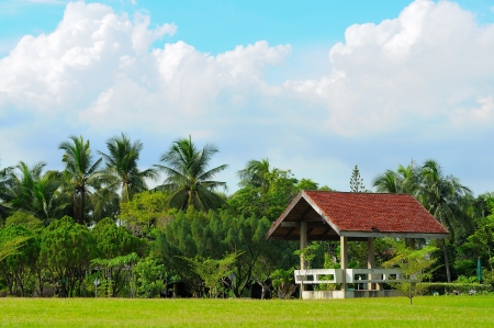 Pavilion in the parkの写真素材